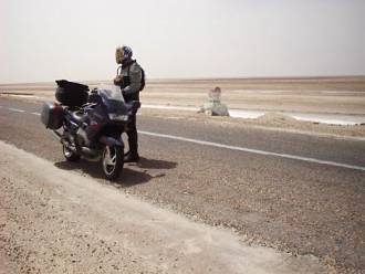 In the Chott el Jerid salt marsh.